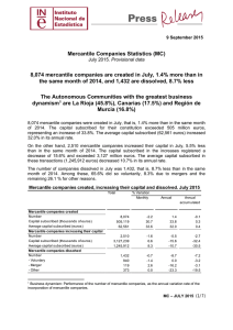 Mercantile Companies Statistics (MC) 8,074 mercantile companies