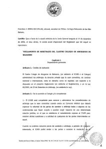 Reglamento de Arbitrajes