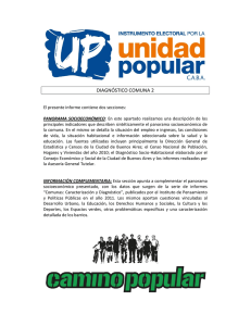 diagnóstico comuna 2 - Unidad Popular