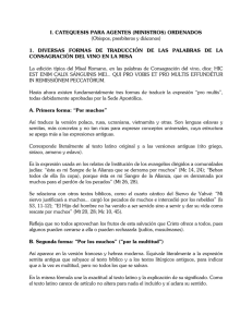 I. CATEQUESIS PARA AGENTES (MINISTROS) ORDENADOS