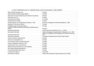 Llistat d`empreses - Universitat de València