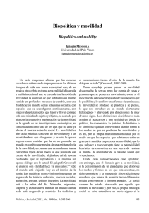 Biopolítica y movilidad - Revistas Científicas Complutenses