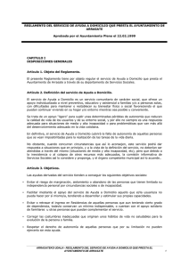 REGLAMENTO DEL SERVICIO DE AYUDA A