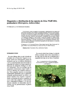 Diagnóstico y distribución de las especies de Orius Wolff 1811
