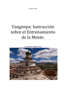 Yangönpa: Instrucción sobre el Entrenamiento de la Mente.