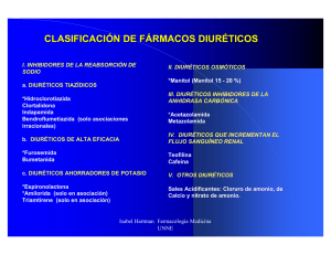 clasificación de fármacos diuréticos