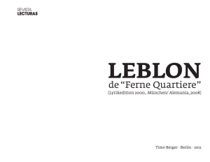 Ferne Quartiere - Revista Lecturas