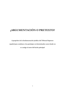 ¿ARGUMENTACIÓN O PRETEXTO?