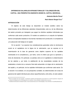 Diferencias salariales intrasectoriales y valorización del capital