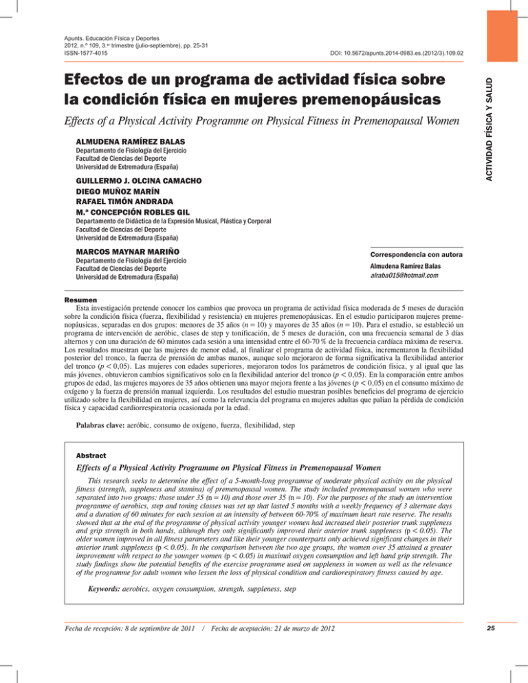 Efectos De Un Programa De Actividad Física Sobre La 6538