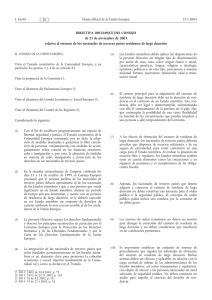 DIRECTIVA 2003/109/CE DEL CONSEJO de 25 de - EUR-Lex