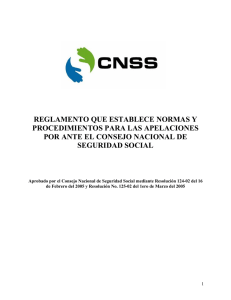 Reglamento de Apelaciones CNSS Rep&uacute;blica Dominicana