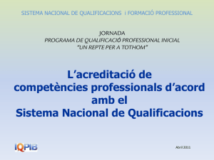 L`acreditació de competències professionals