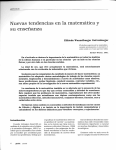 Nuevas tendencias en la matemática y su enseñanza