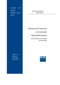 NIC SP10. Información Financiera en Economías Hiperinflaccionarias