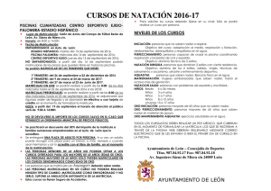 CURSOS DE NATACIÓN 2016-17