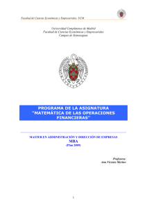 matemática de las operaciones financieras