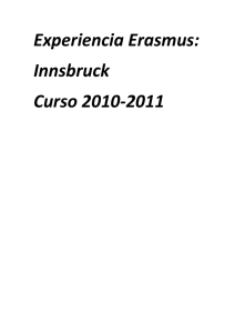Experiencia Erasmus: Innsbruck Curso 2010-2011