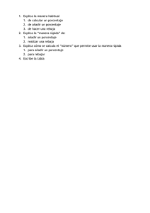 1. Explica la manera habitual 1. de calcular un porcentaje 2. de