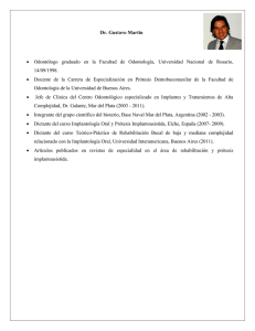 Dr. Gustavo Martin • Odontólogo graduado en la Facultad de