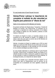 Gómez-Pomar subraya la importancia de completar el mallado de