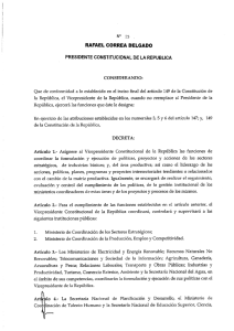 RAFAEL CORREA DELGADO - Vicepresidencia de la República del