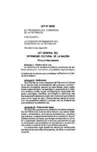LEY Nº 28296 - Congreso de la República