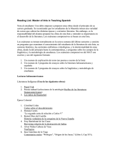 Reading List: Master of Arts in Teaching Spanish