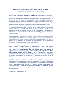 Descar PDF: Posición del Presidente Vinicio Cerezo ante el