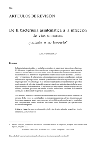 De la bacteriuria asintomática a la infección de vías urinarias