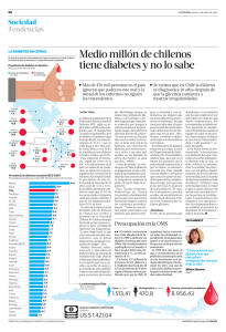 Medio millón de chilenos tiene diabetes y no lo