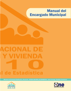 Manual del Encargado Municipal - Censo Nacional de Población y