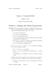 Práctica 1: Lenguaje del Cálculo Proposicional