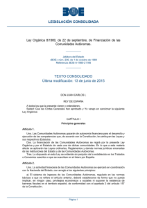 Ley Orgánica 8/1980, de 22 de septiembre, de Financiación de las