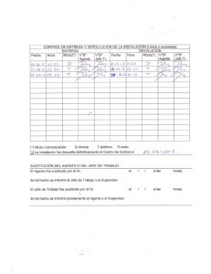 CONTROL DE ENTREGA Y DEVOLLUCIÓN DE LA INSTALACIÓN