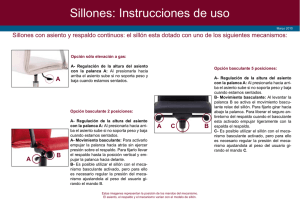 Sillones: Instrucciones de uso