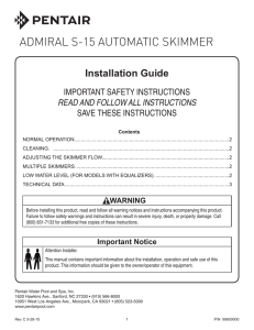 ADMIRAL S-15 AUTOMATIC SKIMMER