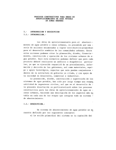 procesos constructivos para obras de aprovisionamiento de agua