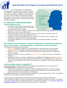 Hoja informativa del Código de Conducta del Estudiante (SCC)