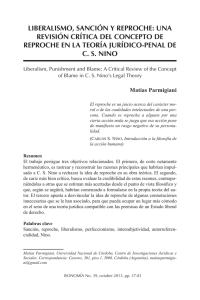 LIBERALISMO, SANCIÓN Y REPROCHE: UNA REVISIÓN CRÍTICA