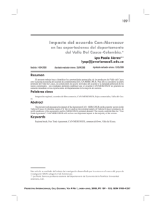 Impacto del acuerdo Can-Mercosur