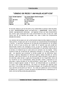 “VENENO DE PECES Y ANIMALES ACUÁTICOS”