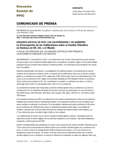 Press Release (in Spanish) - Public Policy Institute of California