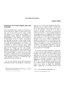 Mosca La clase politica - Facultad de Derecho y Ciencias Sociales