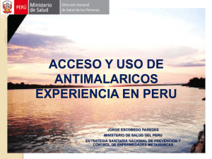 Acceso y uso de antimaláricos en Perú
