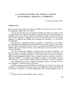 La actividad editorial del Instituto Nacional de Estadística, Geografía