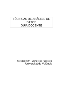 técnicas de análisis de datos guía docente