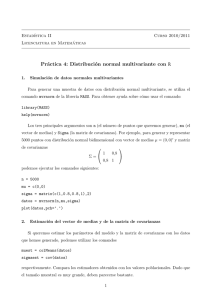 Práctica 4: Distribución normal multivariante con R