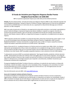 El Fondo de Iniciativa para Negocios Hispanos Recibe Premio