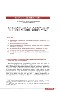La planificación conjunta en el federalismo cooperativo. Alberti